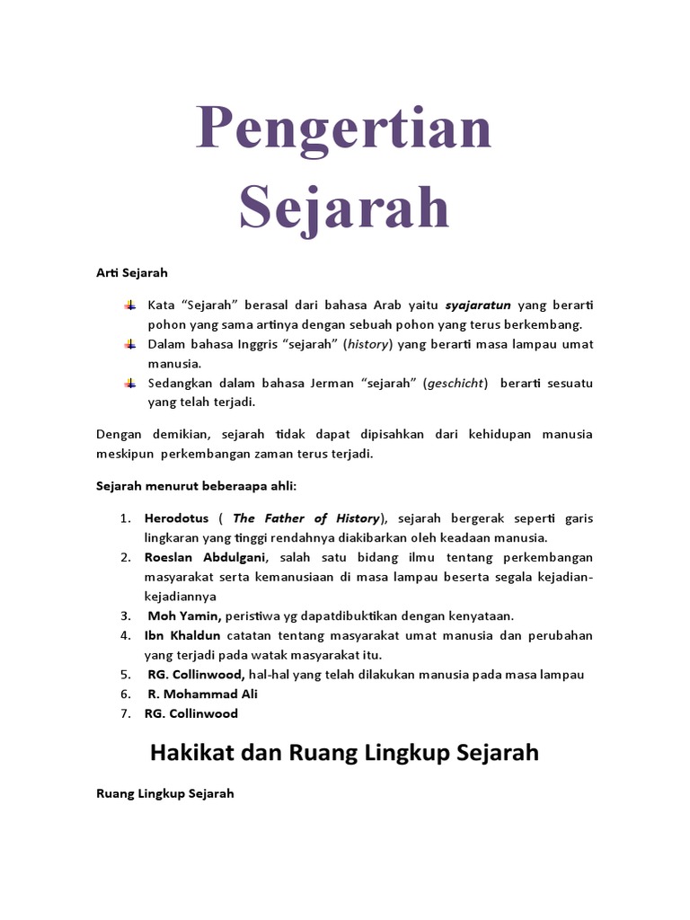 Kata Sejarah Berasal Dari Bahasa Inggris History Yang Berarti Cara Golden