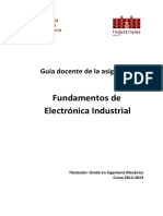 Fundamentos de Electrónica Industrial: Guía Docente de La Asignatura