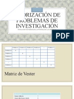 Priorización de problemas DE INVESTIGACIÓN