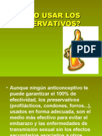 Como Usar Los Preservativos