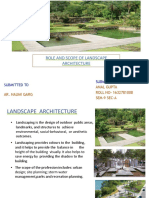 Role and Scope of Landscape Architecture: Submitted To Submitted by