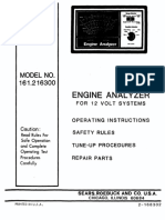 Owners manual for a Sears engine analyzer