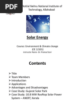 Solar Energy: Motilal Nehru National Institute of Technology, Allahabad