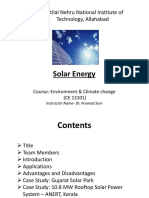 Solar Energy: Motilal Nehru National Institute of Technology, Allahabad