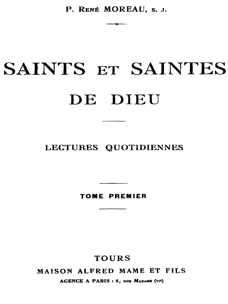 Saints Et Saintes de Dieu (Tome 1) 000000781 PDF, PDF, Saints chrétiens