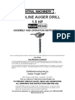 Gasoline Auger Drill 1.5 HP: Model