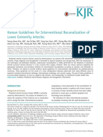 Korean Guidelines For Interventional Recanalization of Lower Extremity Arteries