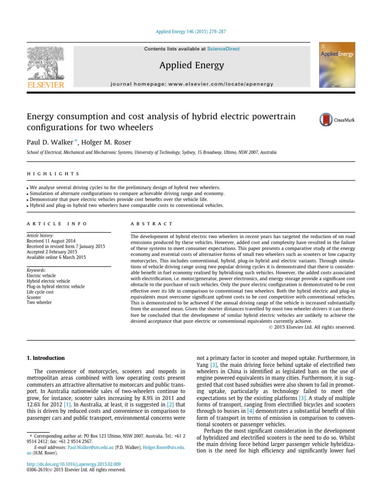 Energy Consumption and Cost Analysis PDF | PDF | Plug In Hybrid ...