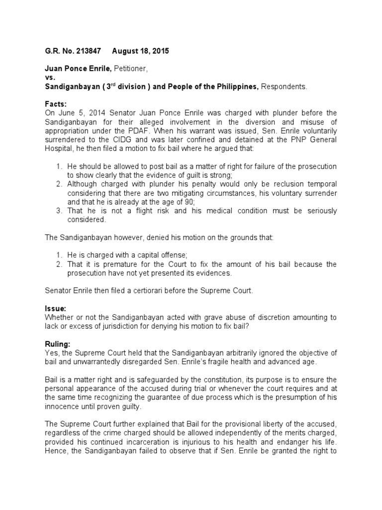 G r no 213847 august 18 2015 juan ponce enrile petitioner vs