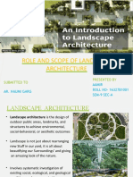 ROLE OF LANDSCAPE ARCHITECTURE