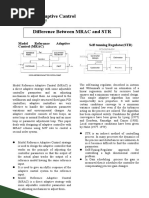 Assignment (1) Robust and Aduptive Cantrol Difference Between MRAC and STR