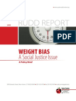 WEIGHT BIAS A Social Justice Issue A Policy Brief