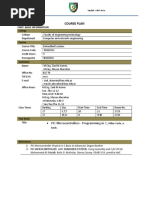 Course Plan: First: Basic Information College