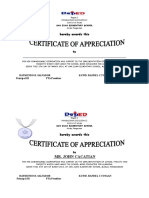 Certificate of Appreciation 2005