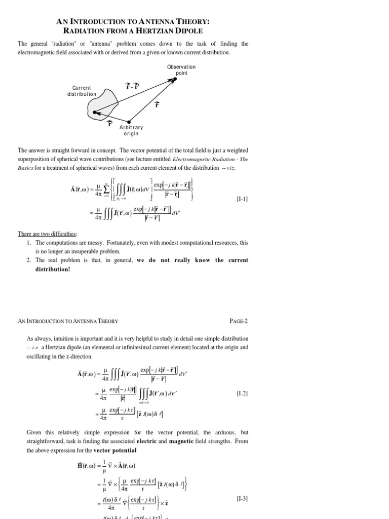 Basic Antenna Theory Pdf Pdf Wave Equation Sphere