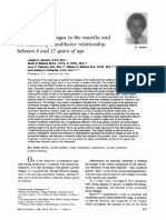 Longitudinal Changes in The Maxilla and The Maxillary-Mandibular Relationship Between and 17 Years of Age