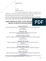 Rising Profile of Oral Cavity Protozoa Amongst Dental Patients in South Eastern Nigeria