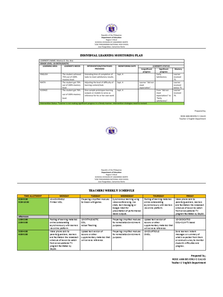 invidual-learning-monitoring-plan-reading-comprehension-learning