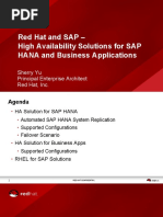 Red Hat and SAP - High Availability Solutions For SAP HANA and Business Applications