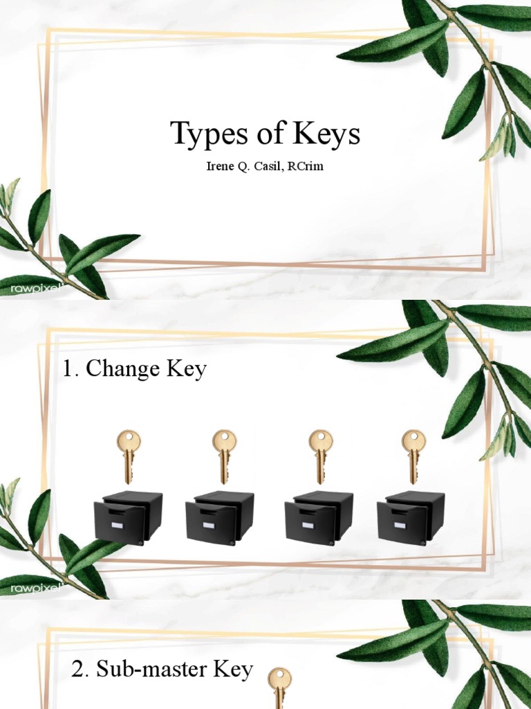 Types of Keys and Lock Control | PDF