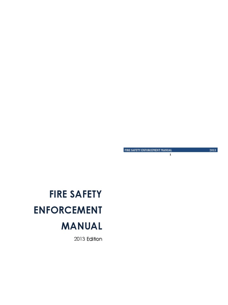 Fire Safety Enforcement Manual 2013 Download Free PDF Fire Safety