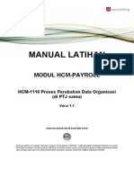 HCM-1116 Proses Perubahan Data Organisasi (Di PTJ Sama)