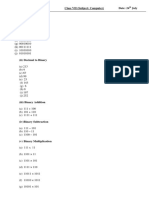 Class VII (Binary Questions) 24th July