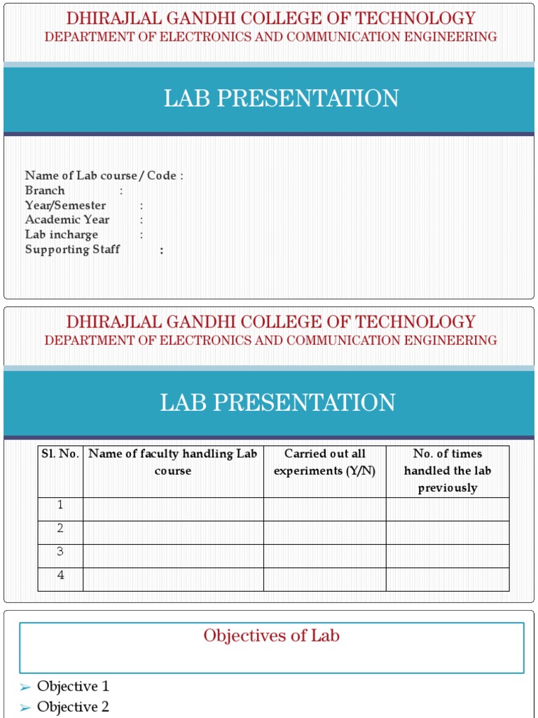 Lab Workshop PPT - Template | PDF