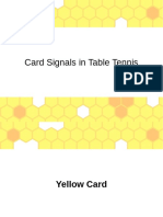 Card Signals in Table Tennis