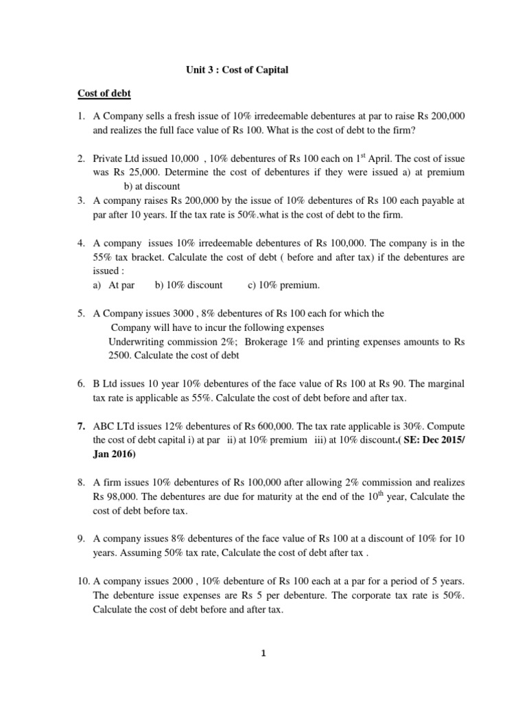 Cost of Debt Calculation Methods | PDF | Cost Of Capital | Dividend