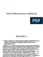 Unit 8 (Recurrence Relations)