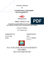 "Customer Relationship Management": S.D. College of Management Studies, Muzaffarnagar