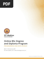 Online BSC Degree and Diploma Program: Programming and Data Science