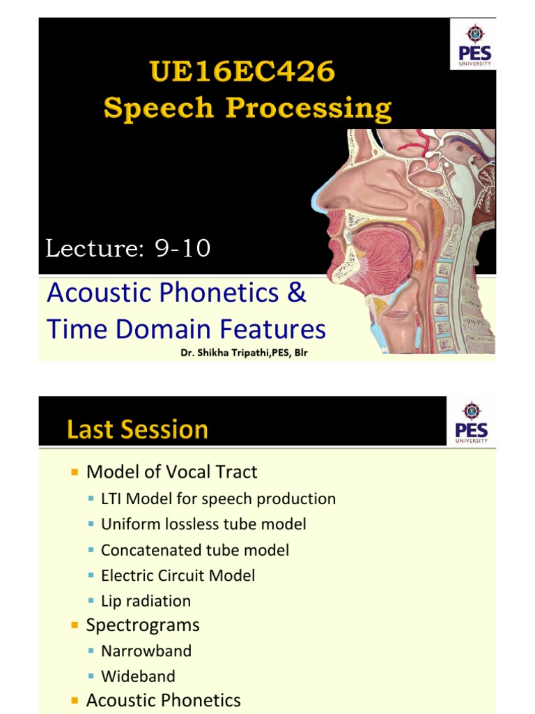 Acoustic Phonetics and Speech Features | PDF | Vowel | Consonant