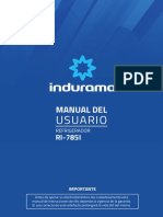 Manual RI-785I Indurama PDF