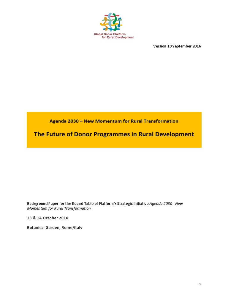 Background Paper Rural Transformation | PDF | Urbanization | Sustainability