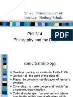 Towards A Phenomenology of Architecture: Norberg-Schulz: Phil 314 Philosophy and The City