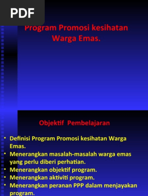 Kesihatan Warga Tua Pdf