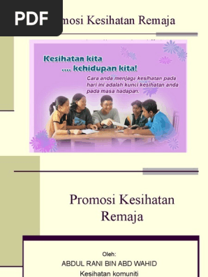 Promosi Kes Remaja Pdf