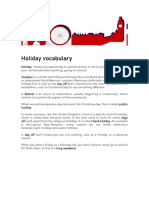 Holiday Vocabulary PDF