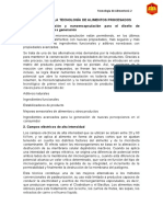 Nuevas tecnologías en alimentos procesados