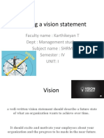 Crafting A Vision Statement