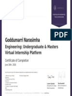 Goddumarri Narasimha: Engineering: Undergraduate & Masters Virtual Internship Platform