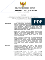 SK Kepala Desa Tentang Pengangkatan Kepala Dusun Berdasarkan Nota Camat