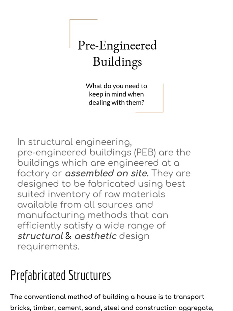 Understanding Pre-Engineered Buildings | PDF | Concrete | Steel