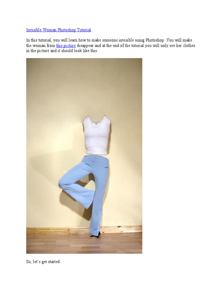 Invisible Woman Photoshop Tutorial | PDF | Adobe Photoshop | Graphics