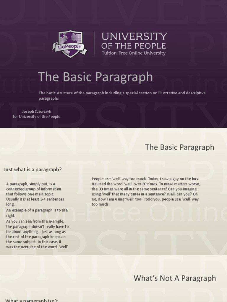 ENGL0101 U2 Paragraph JS Updated | PDF | Paragraph