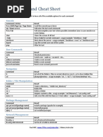 Windows 11 Commands Cheat Sheet | PDF