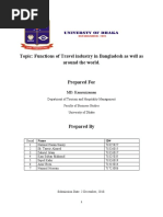 Topic: Functions of Travel Industry in Bangladesh As Well As Around The World