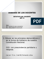 Derechos y Deberes de los Docentes en el Estatuto